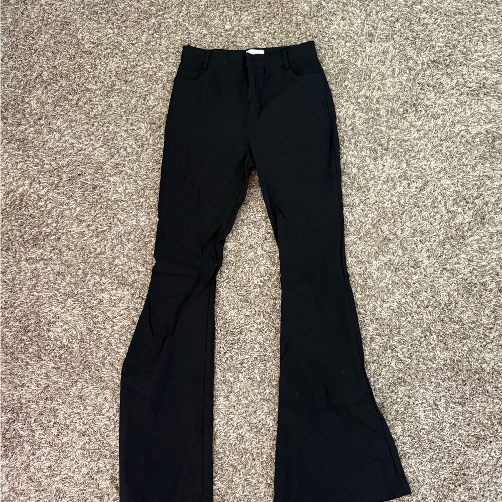 Pink Lily Black Boot Cut Flare Pants